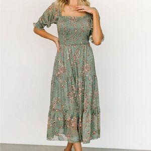 Baltic Born Cherry Blossom Jacquard Midi Dress